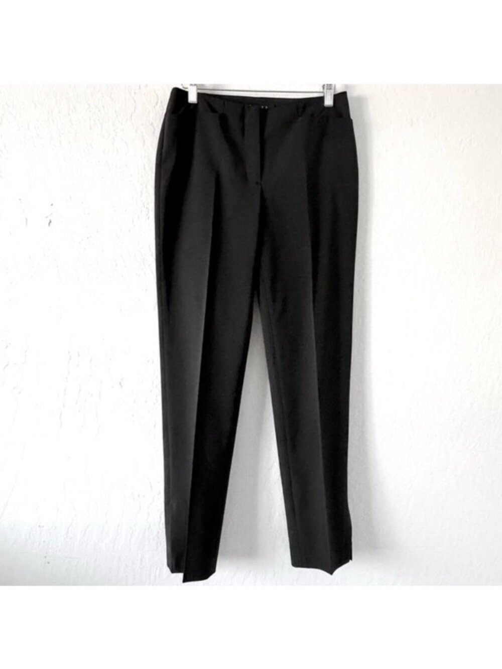 Theory Black wool blend straight leg Business Career Pants  size 6